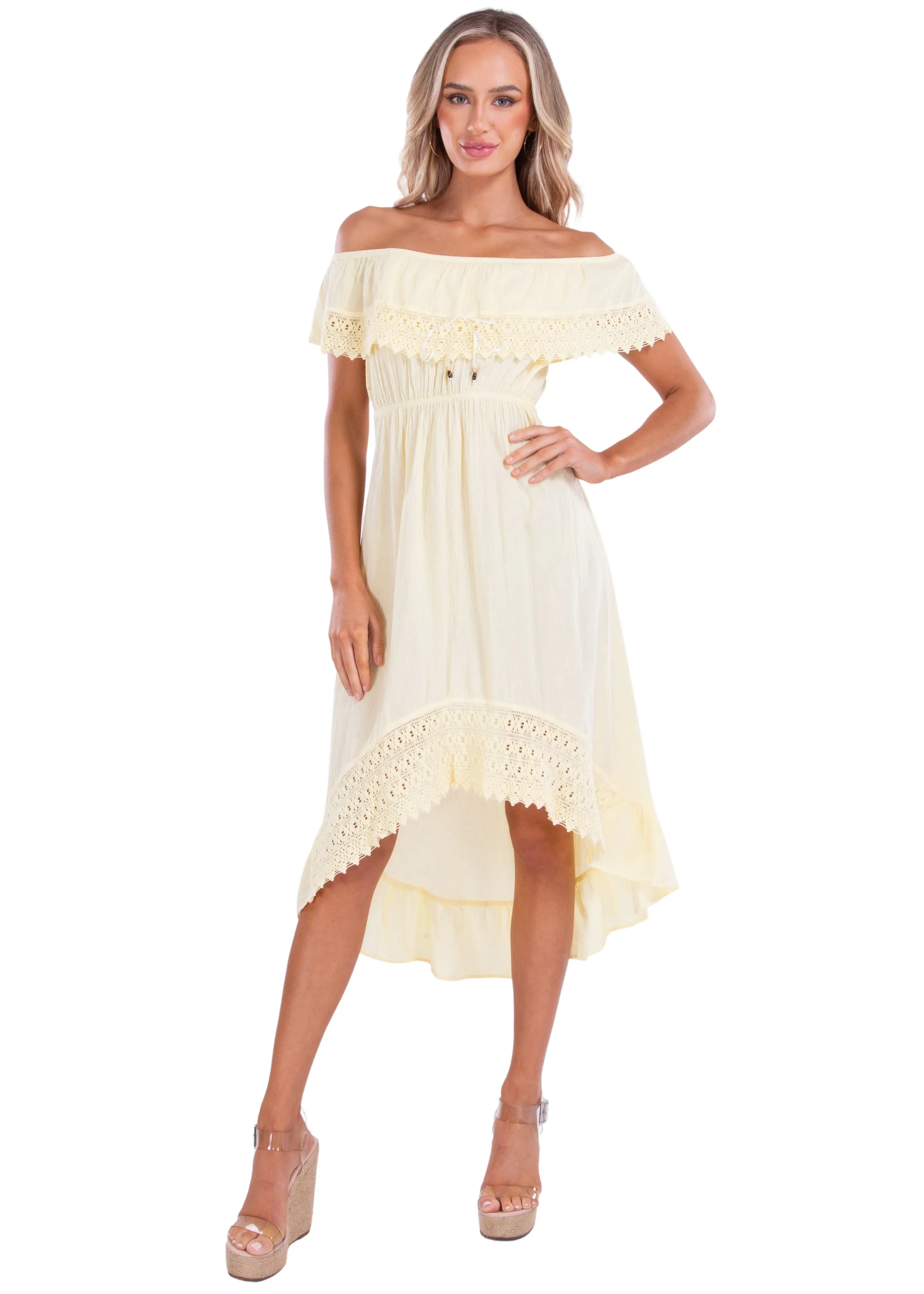 'Olivia' High Low Midi Dress