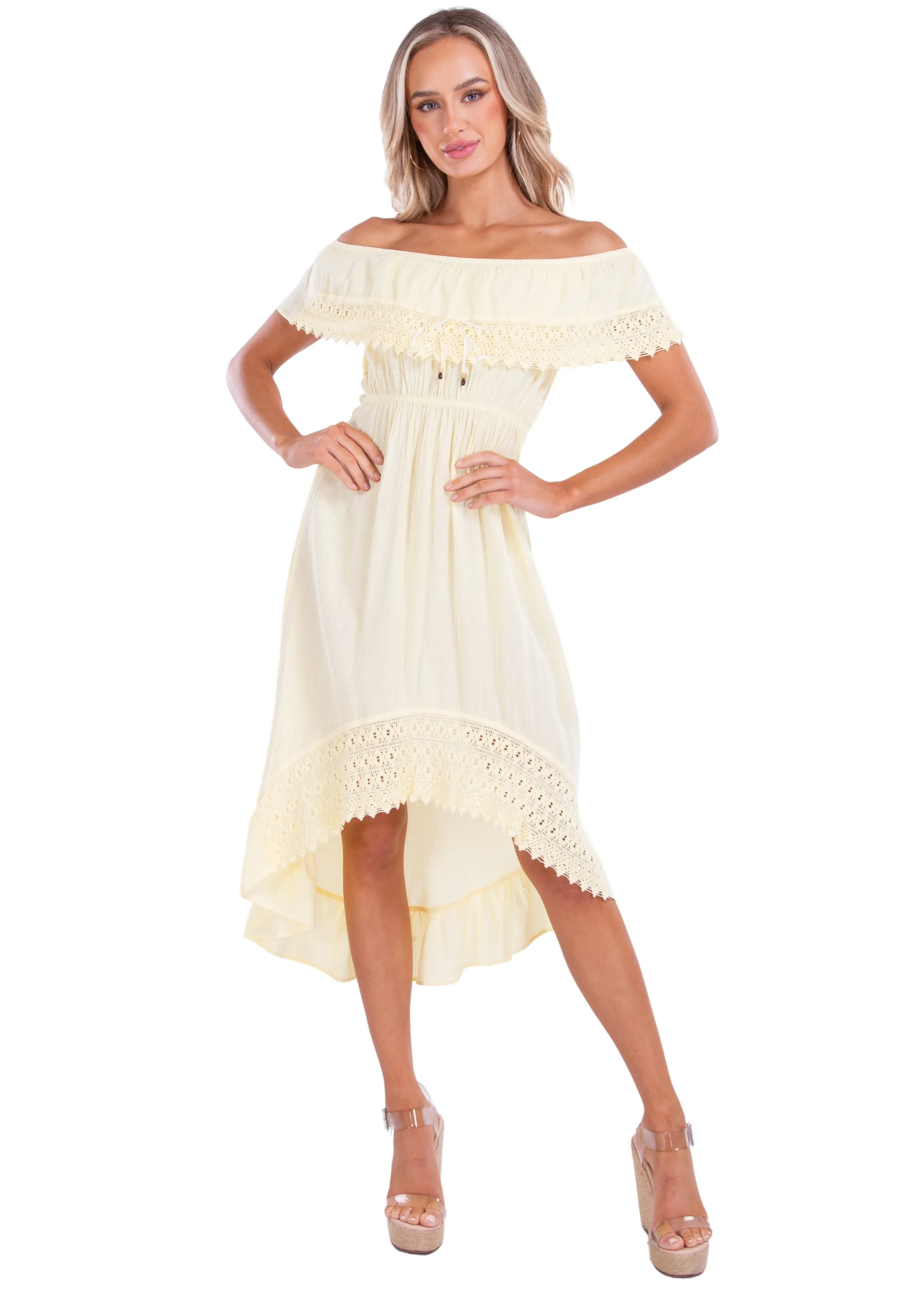 'Olivia' High Low Midi Dress