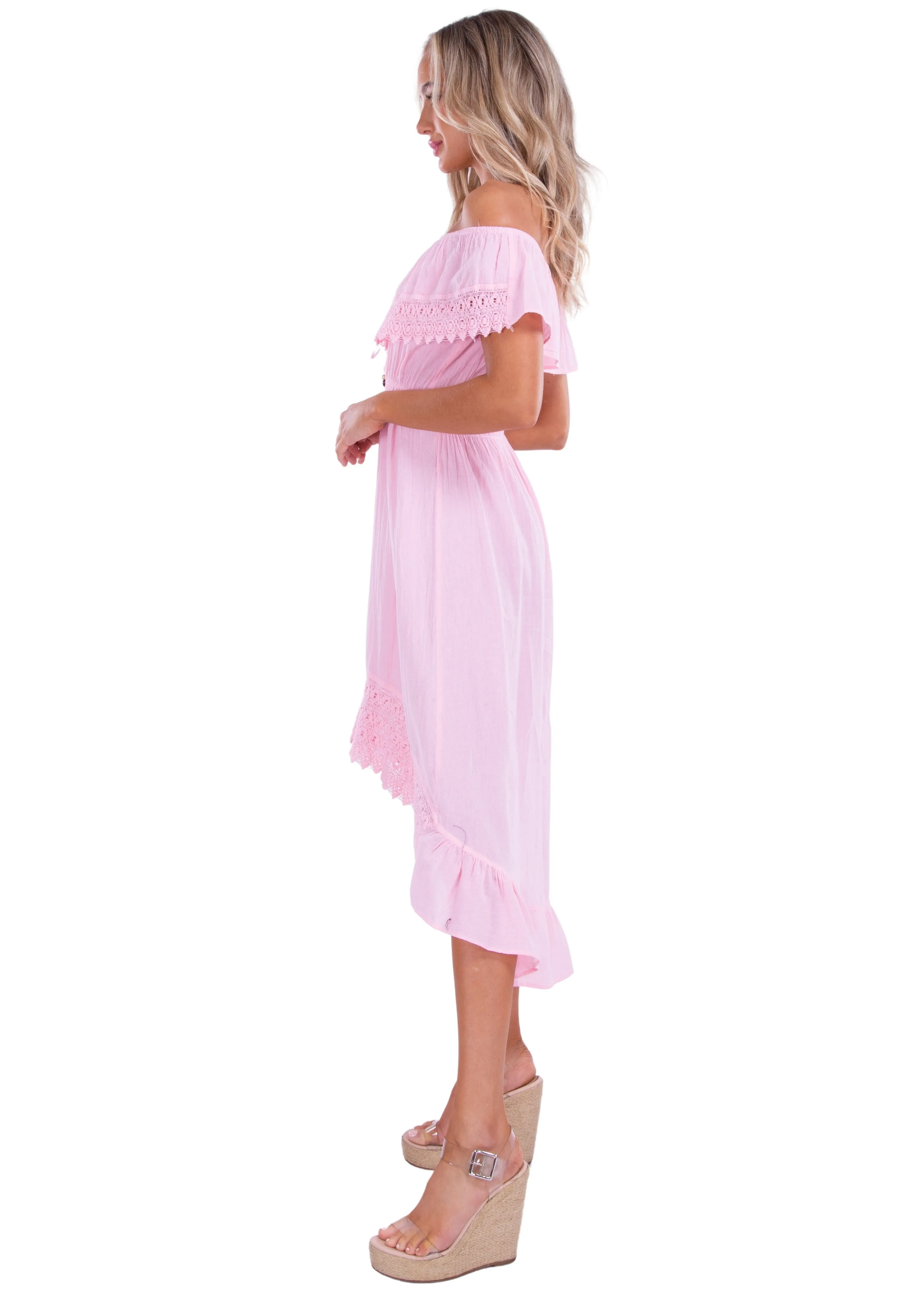 'Olivia' High Low Midi Dress