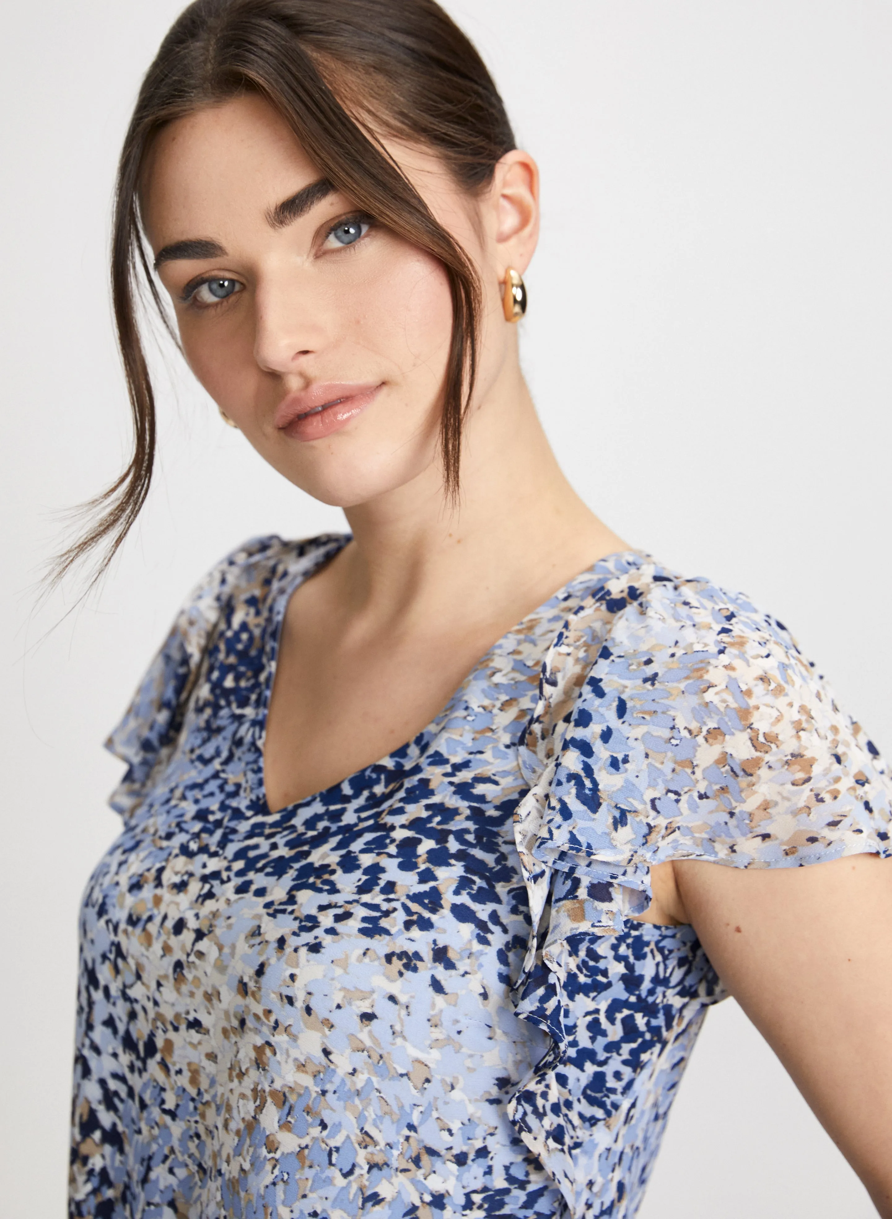 Painted Print Blouse