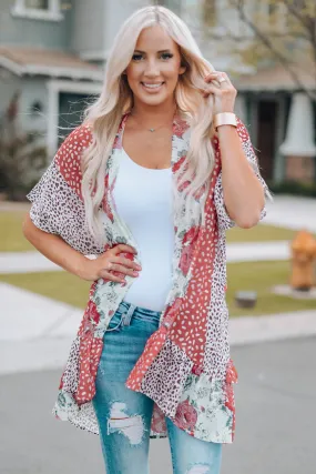 Playful Peach Kimono