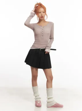 Pleated Chic Mini Skirt IA515