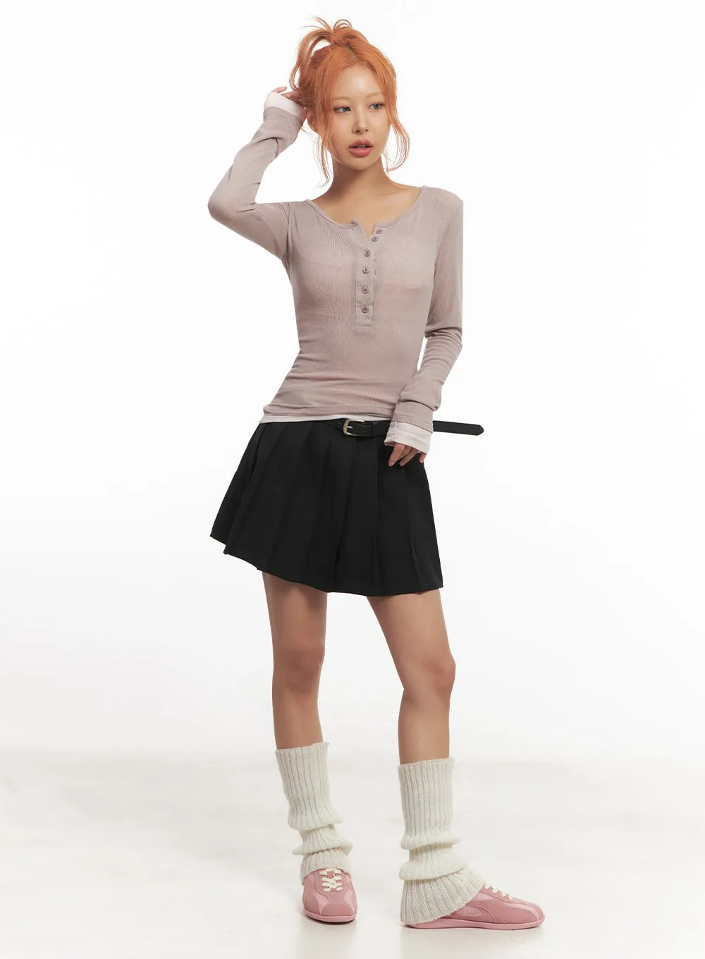 Pleated Chic Mini Skirt IA515