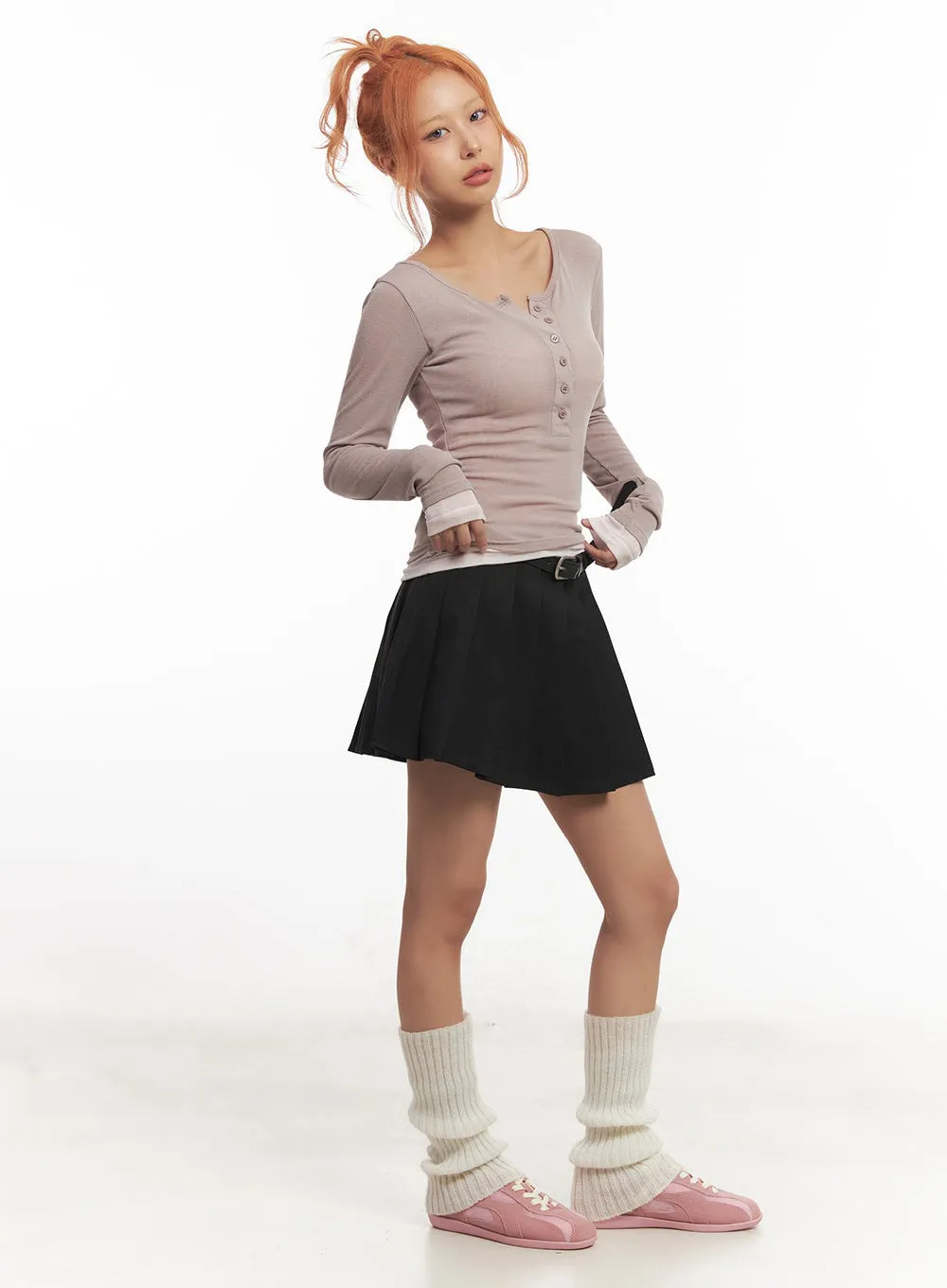 Pleated Chic Mini Skirt IA515