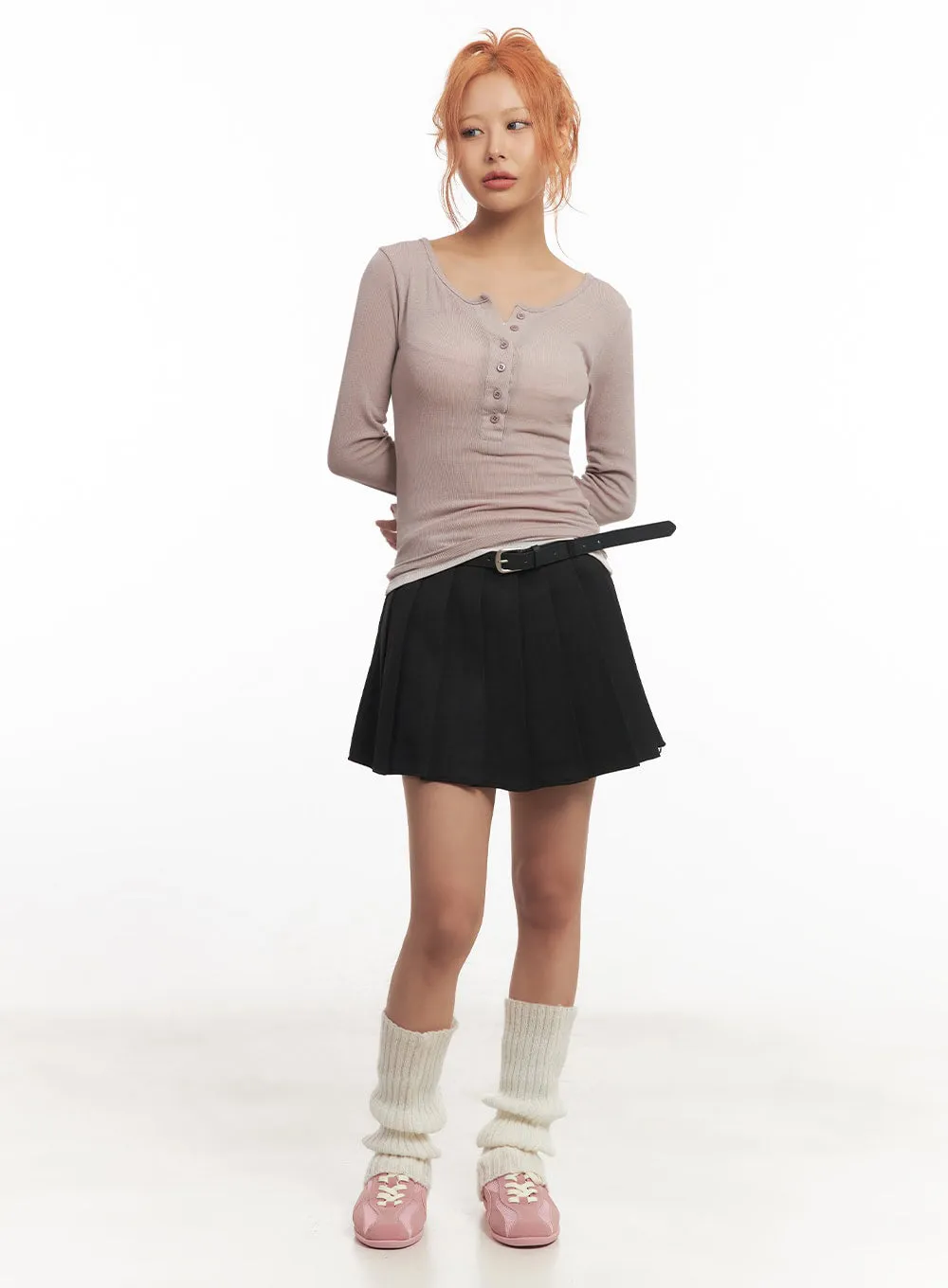Pleated Chic Mini Skirt IA515