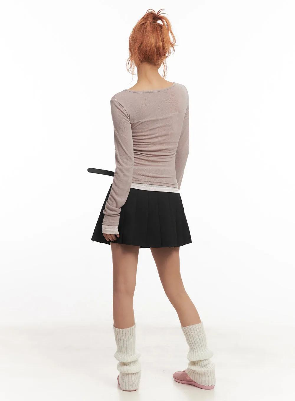 Pleated Chic Mini Skirt IA515