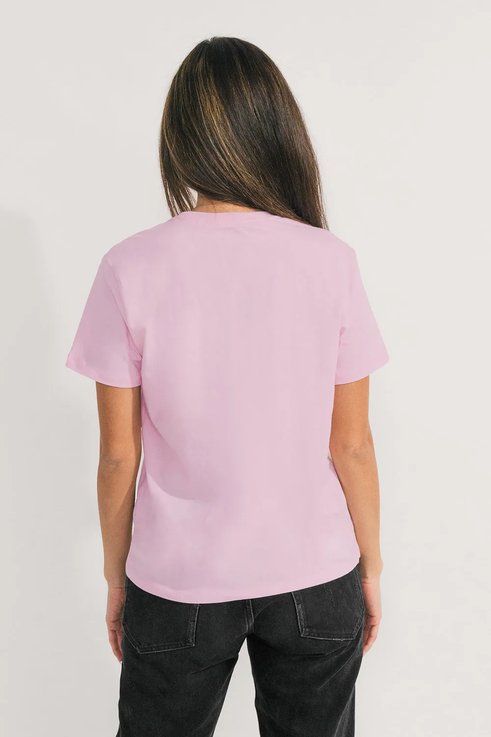Relaxed Crew Neck T-Shirt (Bubblegum)