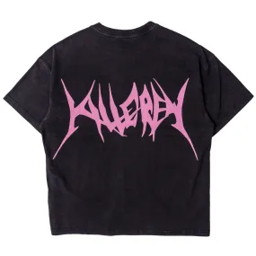 RELAXED FIT "COMFORT ZONE" T-SHIRT - BLACK / PINK