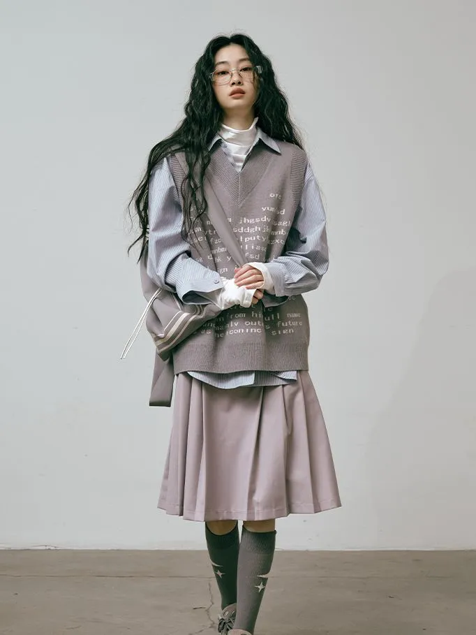 Simple Pleats Chic Skirt