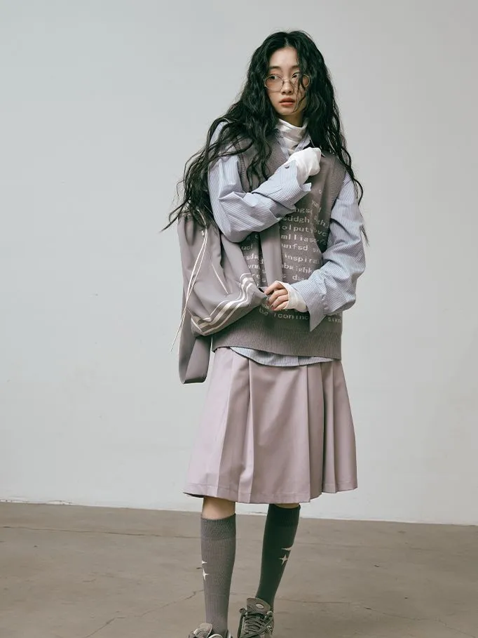 Simple Pleats Chic Skirt