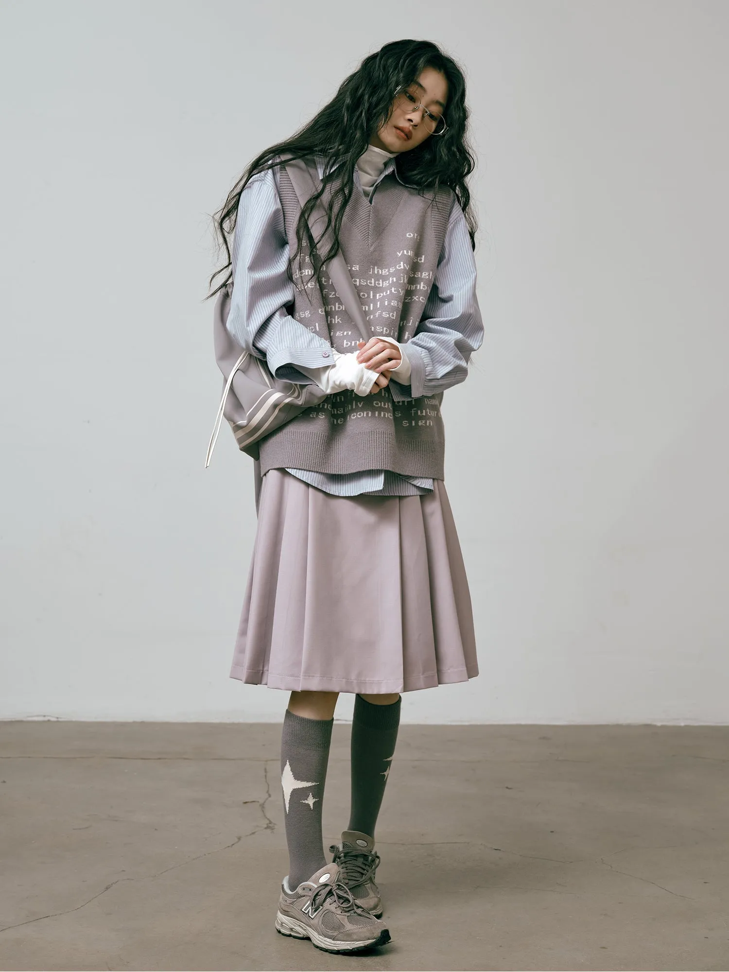 Simple Pleats Chic Skirt