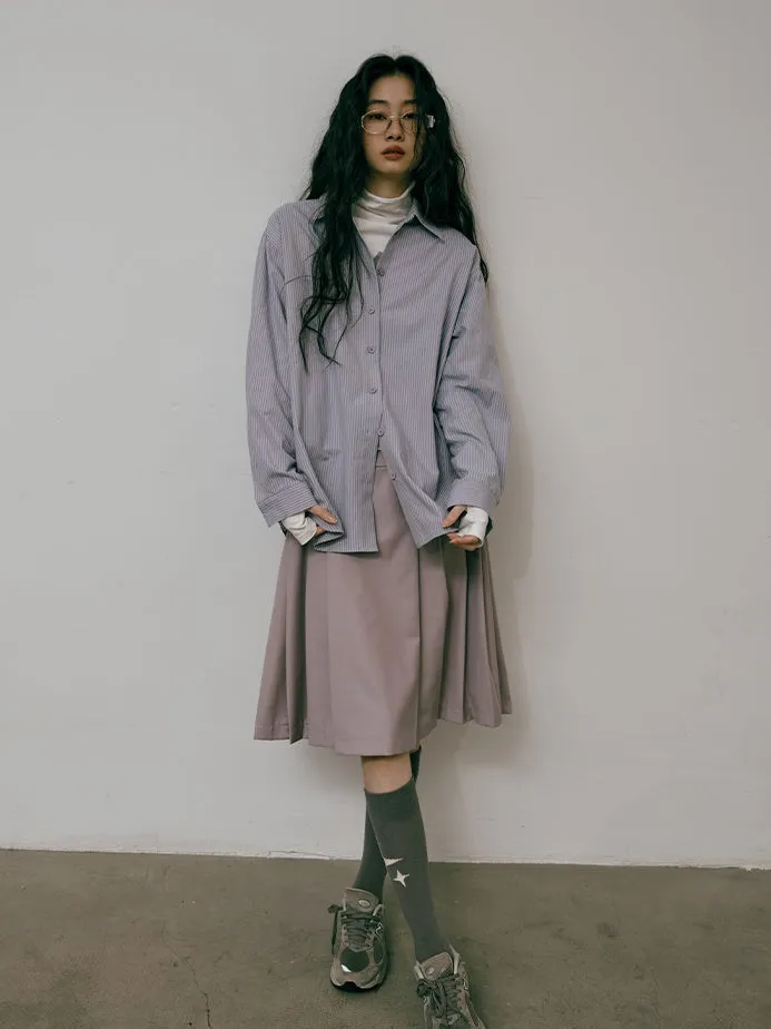 Simple Pleats Chic Skirt