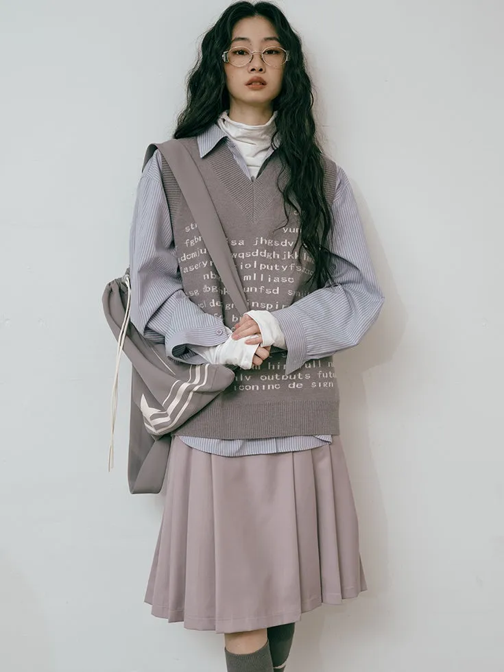 Simple Pleats Chic Skirt