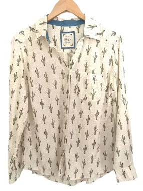 Soft Autumn Cactus Print Shirt