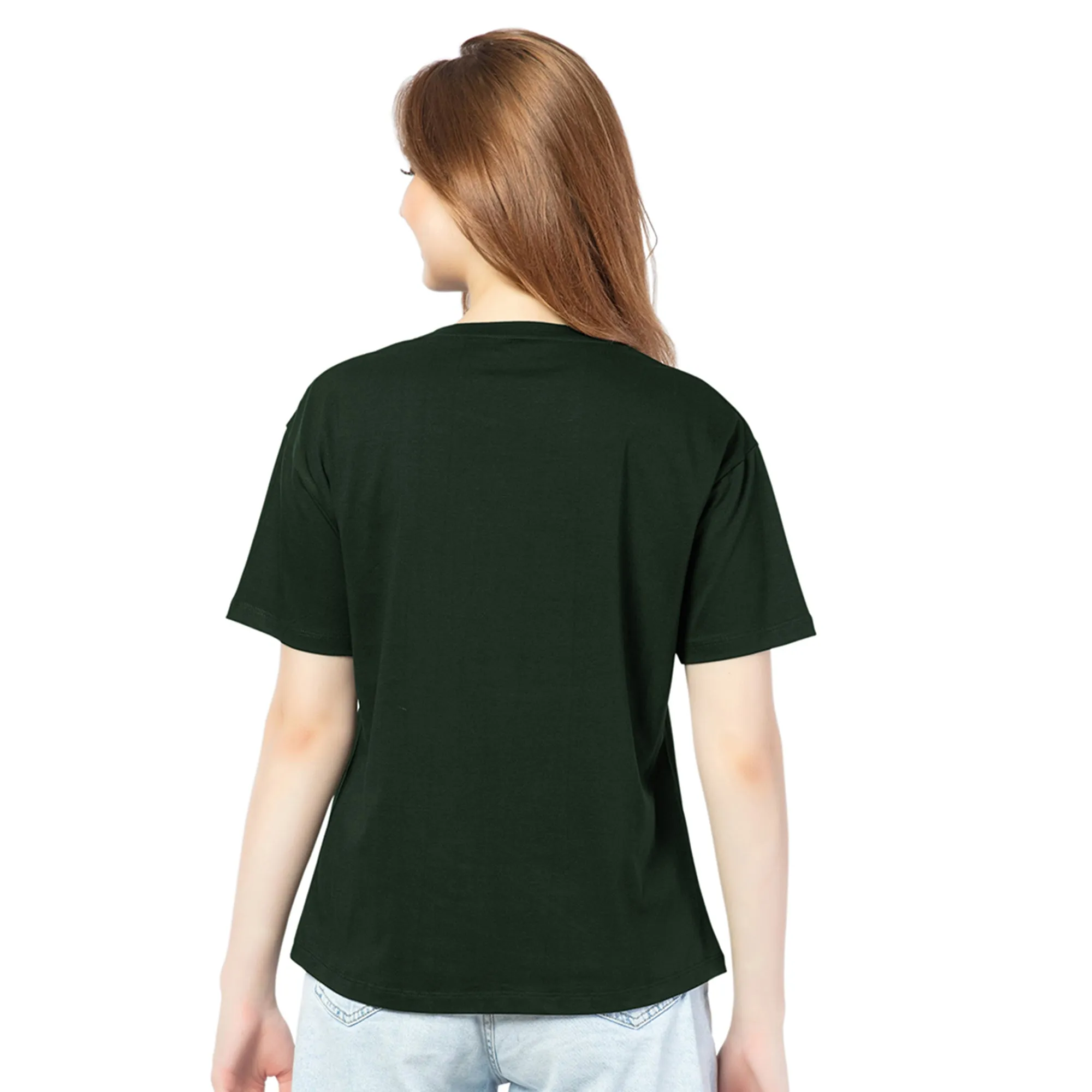 SRF-24093-Cotton-Ride In Style  Relaxed Fit T-Shirt-Bottle Green