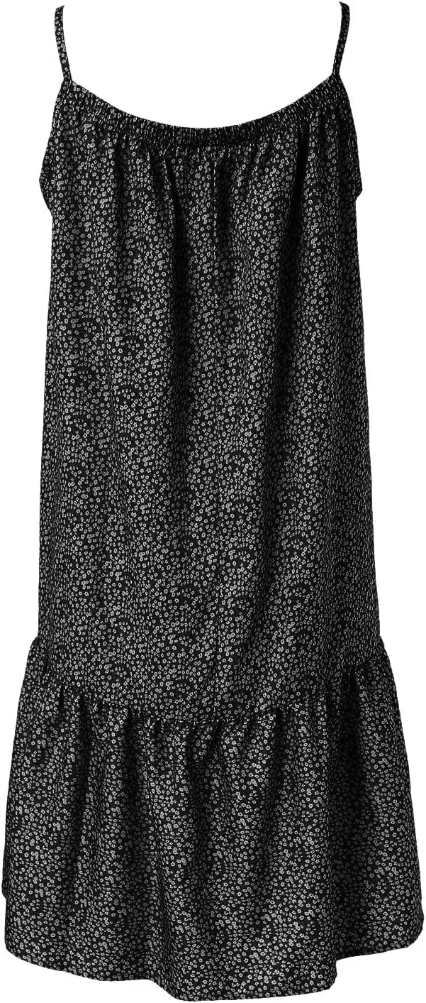 Sundresses for Women 2024 Floral Print Spaghetti Strap Casual Midi Dress Loose Flowy Boho Beach Dress Summer Dresses