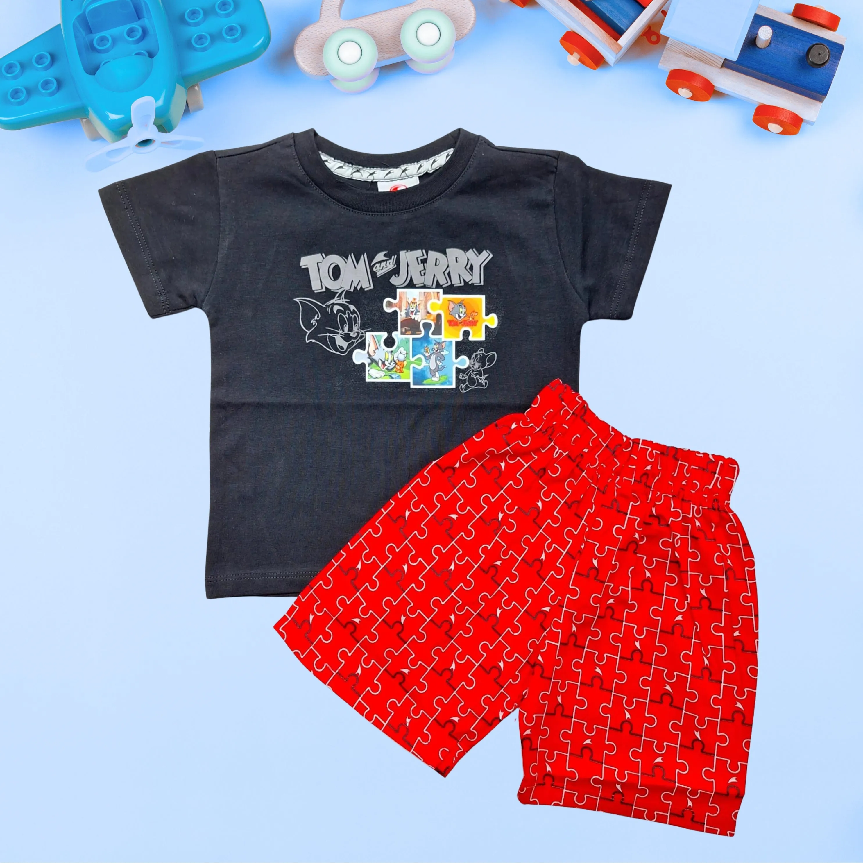 T-Shirt & Short - Tom & Jerry - Black