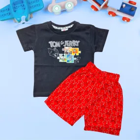 T-Shirt & Short - Tom & Jerry - Black