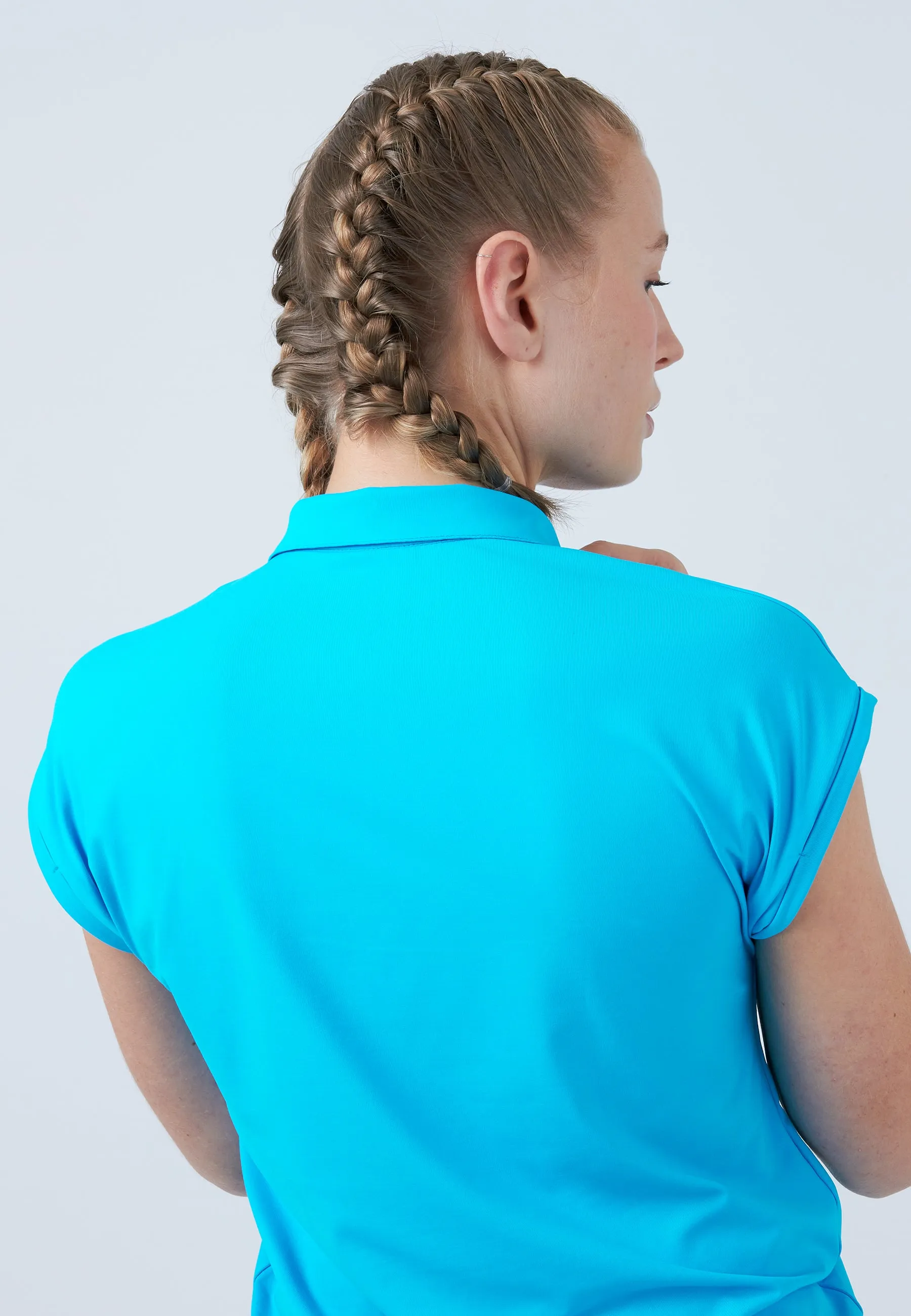 Tennis Polo Shirt Loose-Fit, turquoise