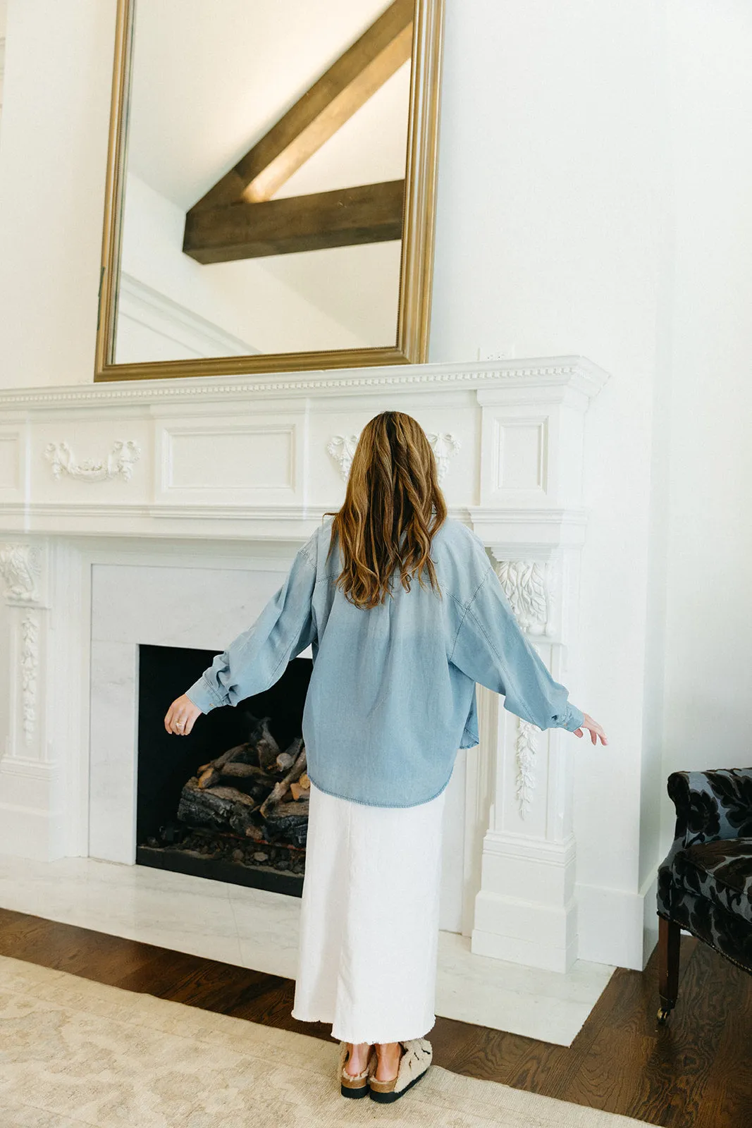 Think About It Denim Shirt - Denim