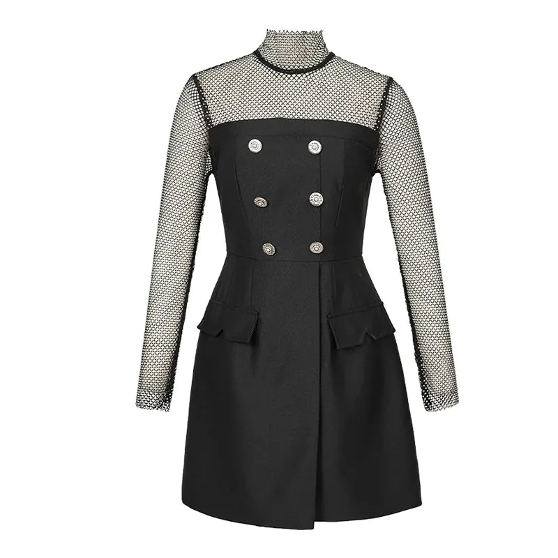 Trend4us Chic Black Mini Temperament Dress