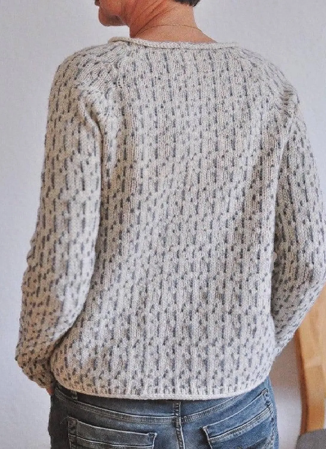 Women's Chic Grey Boat Neck Striped Print Sweater Loose Fit Soft Long Sleeve Cable Knit Pullover Top