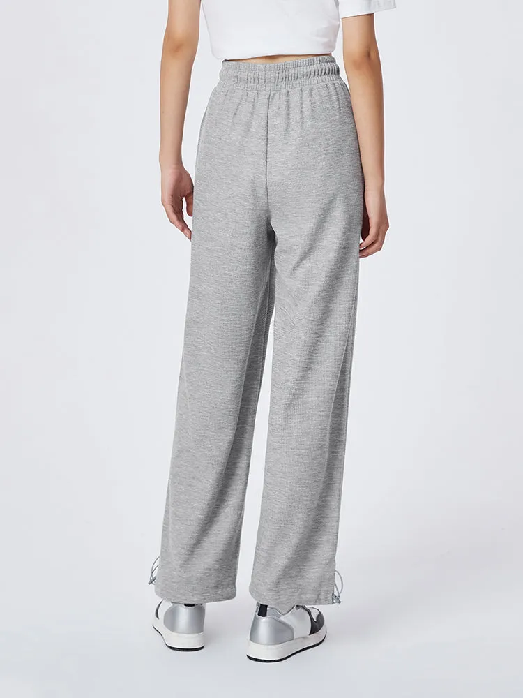 Women's Draping Waffle Loose Knitted Jogging Pants