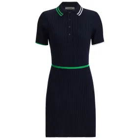 Womens Merino Sweater Polo Dress Twilight - AW24